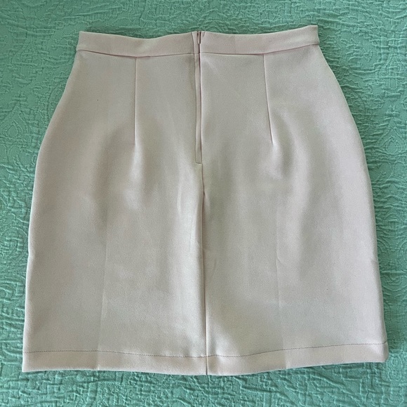 Pink High Waisted Faux Suede Mini Skirt - Picture 7 of 8